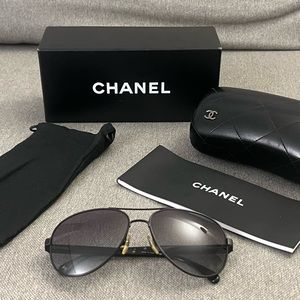 Preowned Chanel Aviator Sunglasses